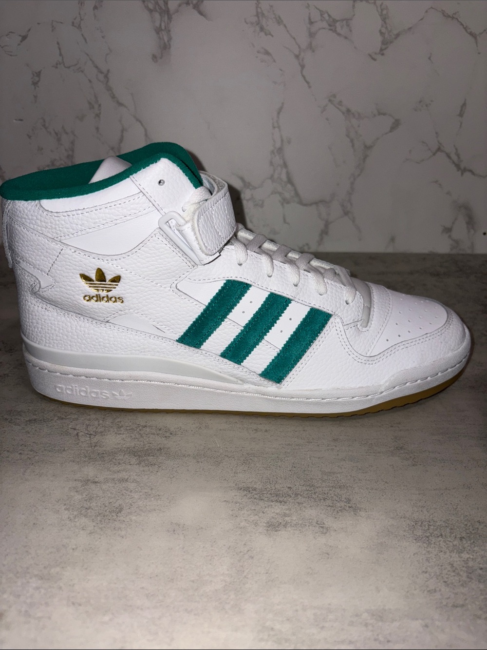 NWT MEN’S Adidas Forum Mid White Teal - Picture 4 of 8